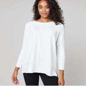 SPANX Perfect Length Dolman 3/4 Sleeve Sweatshirt Top Size L